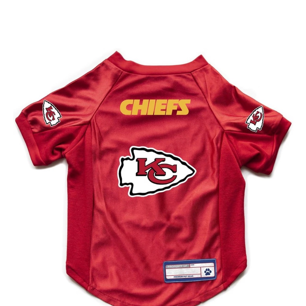 Littlearth NFL Personalized Stretch Dog & Cat Jersey, Kansas City Chiefs, XL